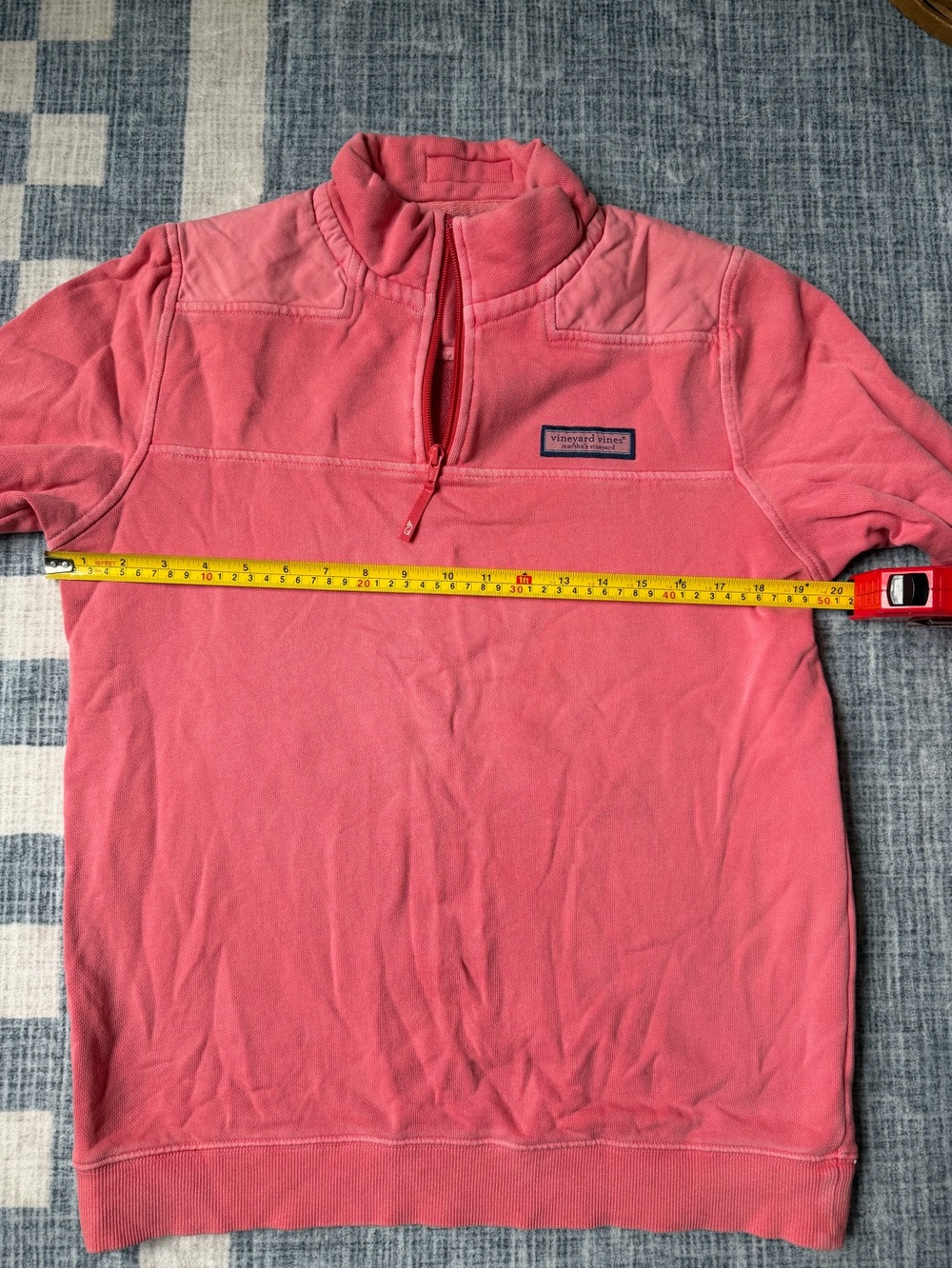 Vineyard Vines Coral Pink Quarter-Zip Pullover - Picture 5 of 5